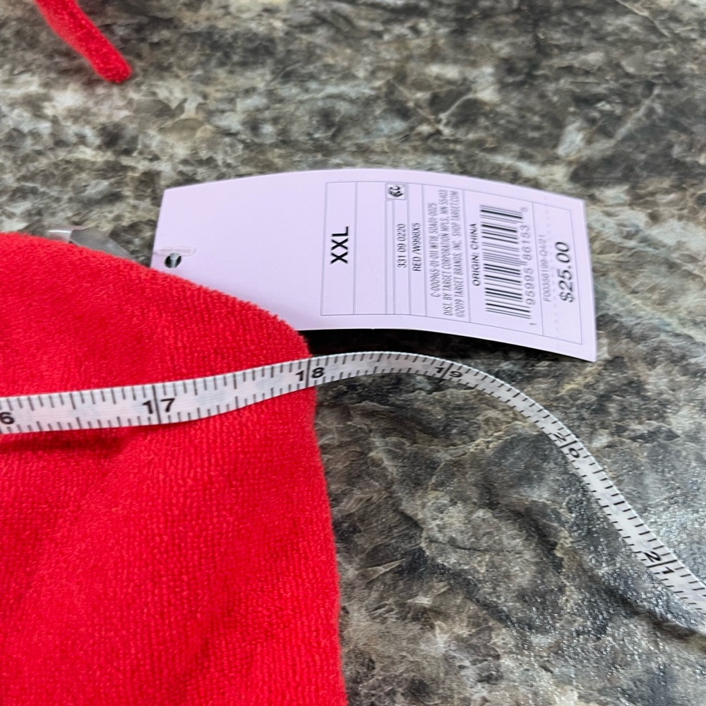 NWT Wild Fable terry cloth romper / swim cover in Red. No holes, stains or odors - Picture 8 of 8